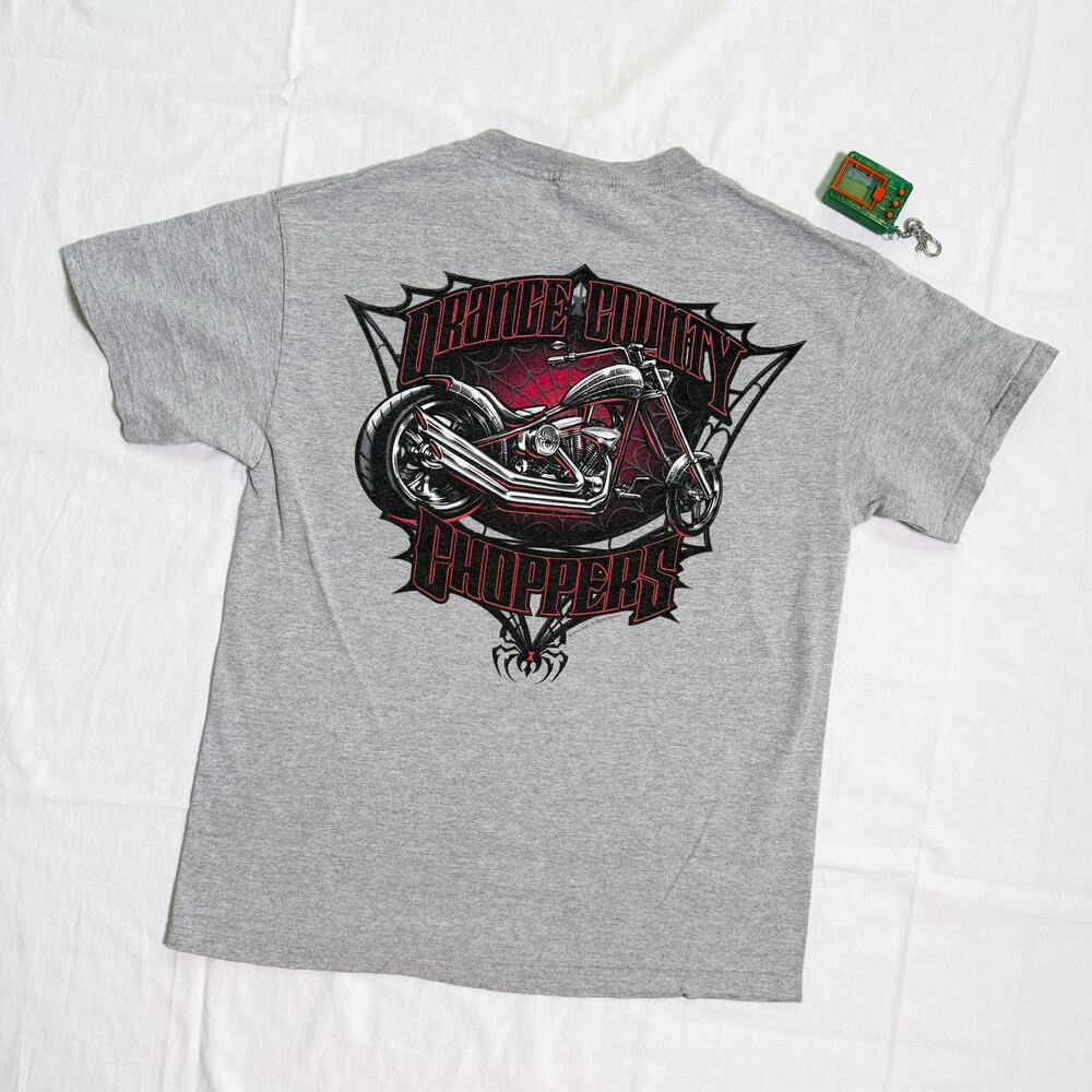 Y2K Orange County Choppers OCC Black Widow Motorcycle T-Shirt - M